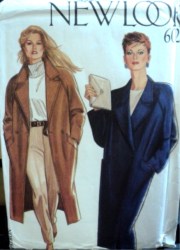 6021 NEW LOOK LONGER 2 BREASTED WOOL COAT PATTERN 8-18